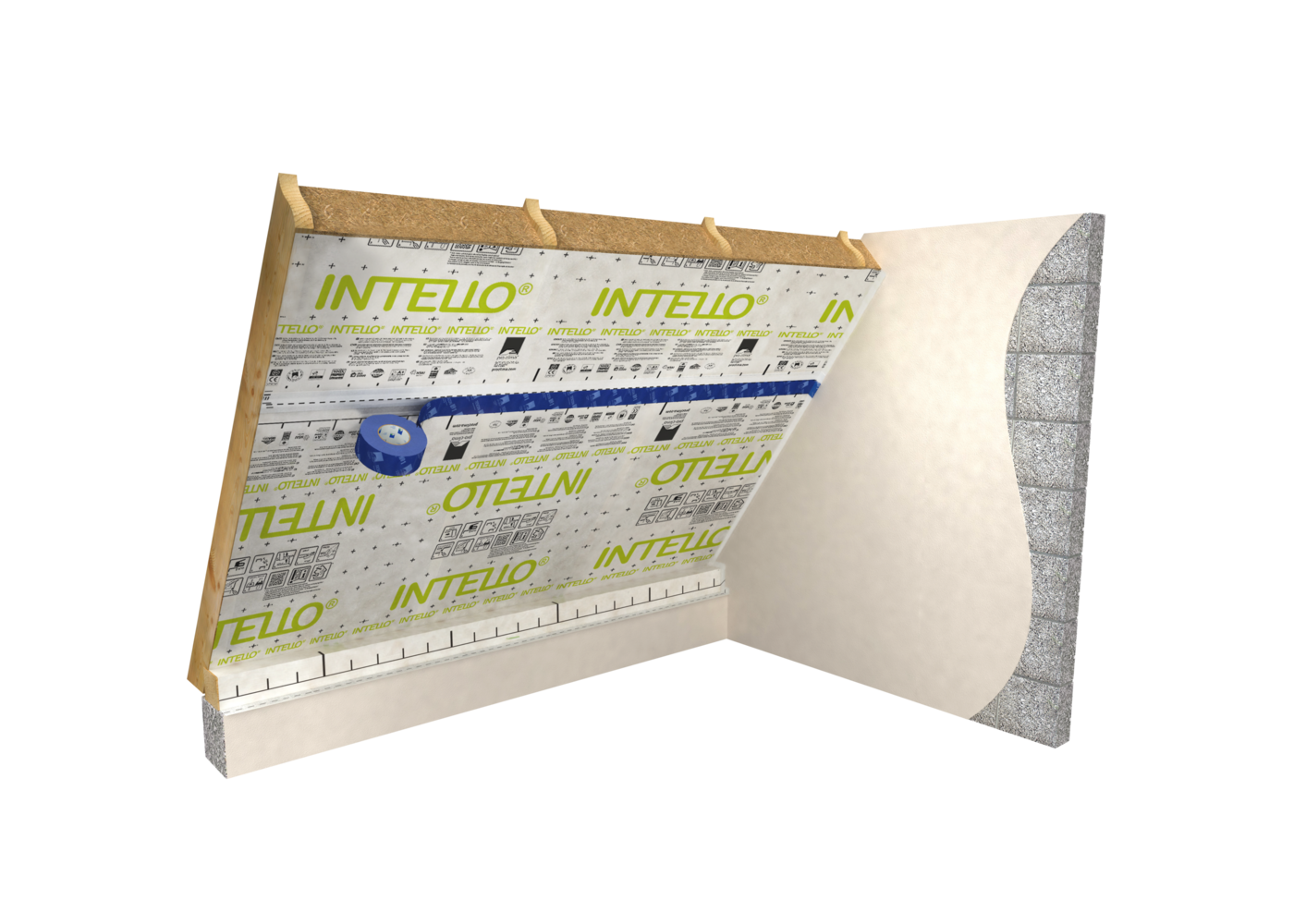 Pro Clima Frein-vapeur Intello | membrane hygrovariable Hydrosafe®