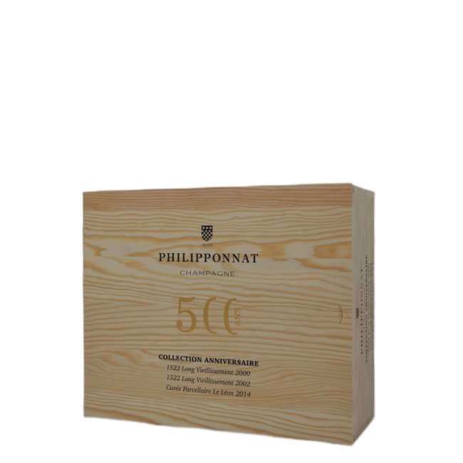 Philipponnat 500y Anniversary Case - 1x1522 LV 2000/1x1522 LV 2002/1x Leon 2014