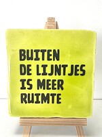 Tegel Quotes buiten de lijntjes is meer ruimte- pistache