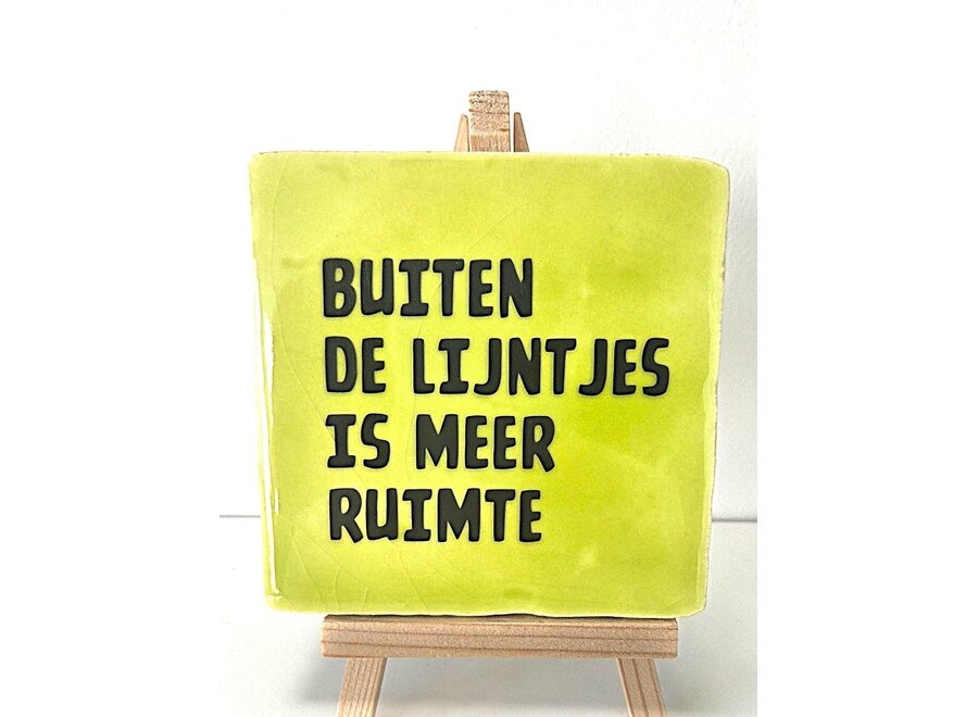 buiten de lijntjes is meer ruimte- pistache