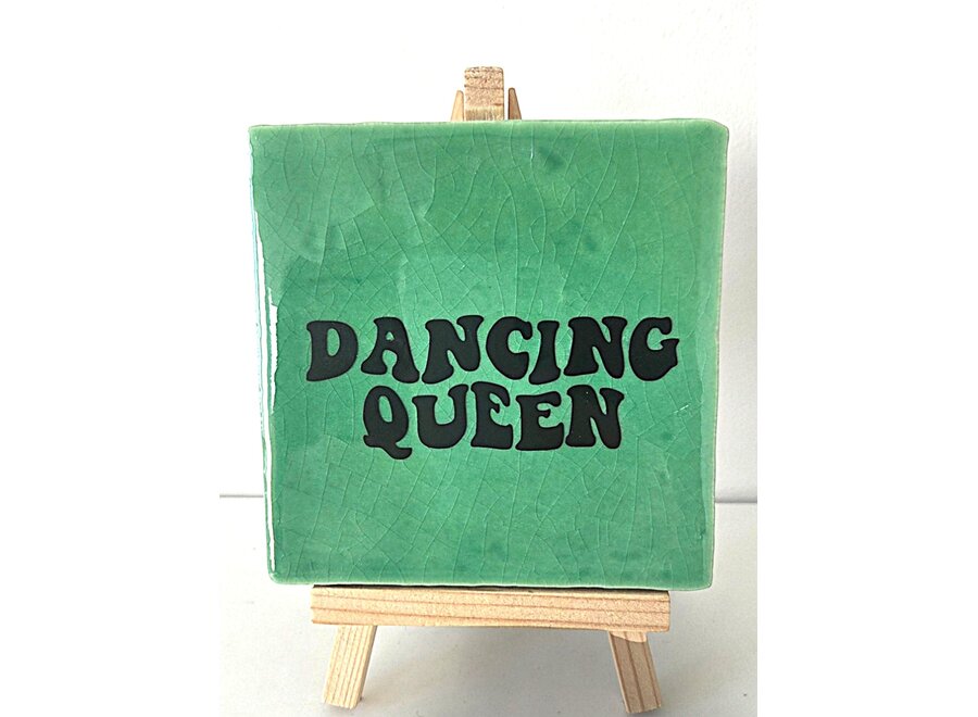 Tegel "dancing queen" – handgemaakt 10x10 cm