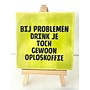 Tegel "bij problemen drink je toch gewoon oploskoffie" – handgemaakt 10x10 cm