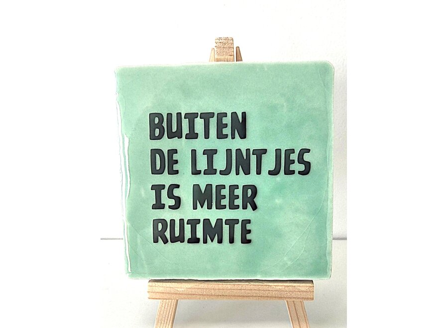 buiten de lijntjes is meer ruimte- groen