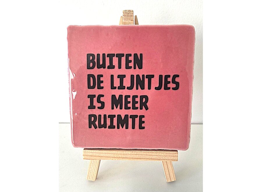 buiten de lijntjes is meer ruimte- roze