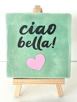 Tegel Quotes ciao bella - groen