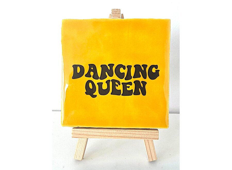 Tegel "dancing queen" – handgemaakt 10x10 cm