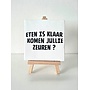 Tegel "eten is klaar komen jullie zeuren" – handgemaakt 10x10 cm