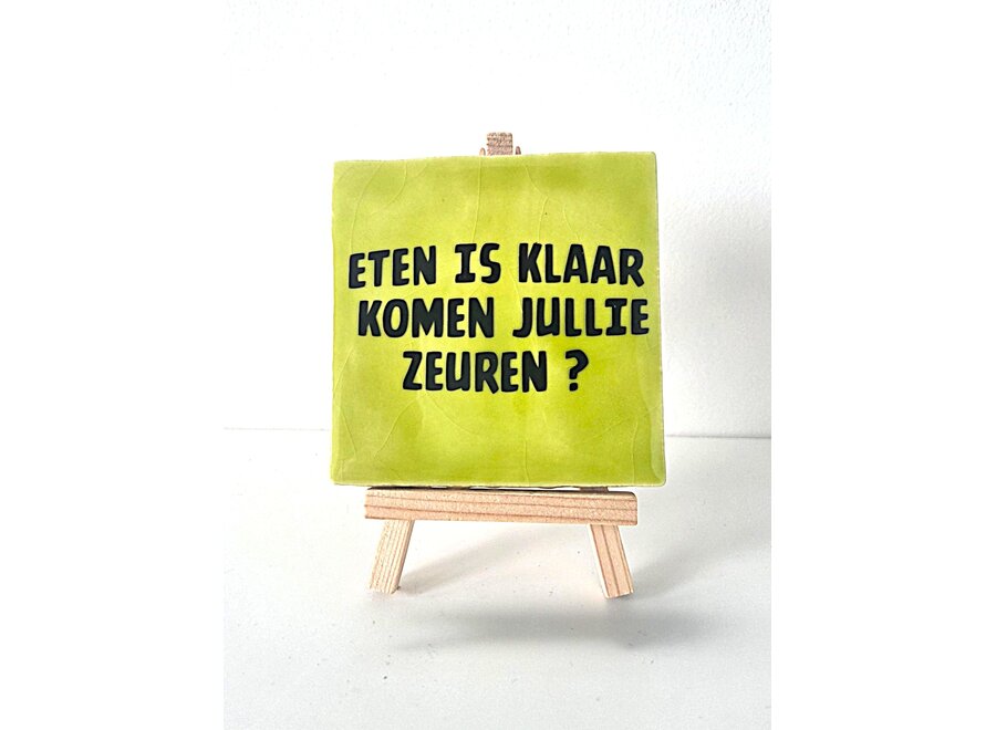 eten is klaar komen jullie zeuren - pistache