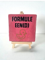 Tegel Quotes formule eend - roze