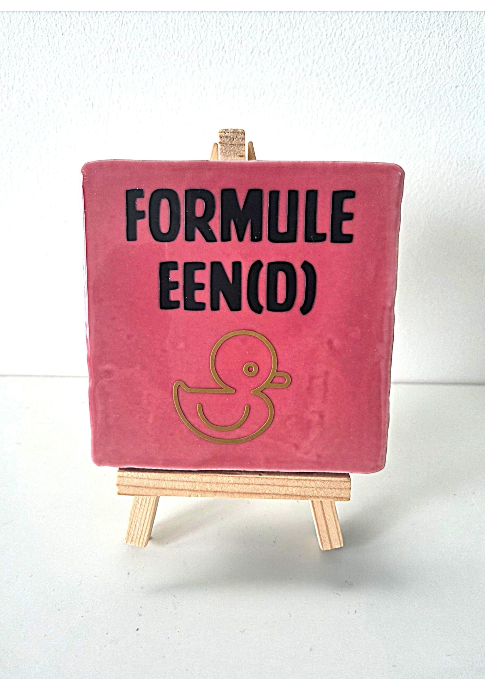 Tegel Quotes Tegel "formule eend" – handgemaakt 10x10 cm
