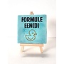 Tegel "formule eend" – handgemaakt 10x10 cm