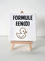 Tegel Quotes formule eend - wit