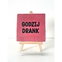 Tegel "godzijdrank" – handgemaakt 10x10 cm