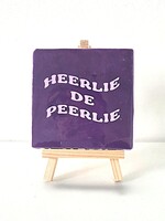 Tegel Quotes heerlie de peerlie - paars