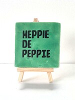 Tegel Quotes heppie de peppie - groen