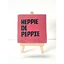 Tegel "heppie de peppie" – handgemaakt 10x10 cm