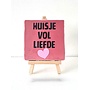 Tegel "huisje vol liefde" – handgemaakt 10x10 cm