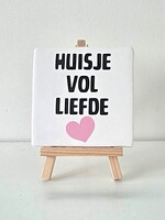 Tegel Quotes huisje vol liefde - wit