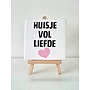 Tegel "huisje vol liefde" – handgemaakt 10x10 cm
