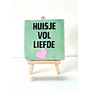 Tegel "huisje vol liefde" – handgemaakt 10x10 cm
