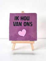 Tegel Quotes ik hou van ons - paars