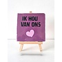 Tegel "ik hou van ons" – handgemaakt 10x10 cm