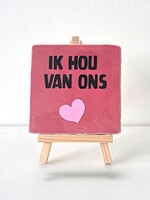 Tegel Quotes ik hou van ons - roze