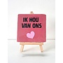 Tegel "ik hou van ons" – handgemaakt 10x10 cm