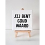 Tegel "jij bent goud waard" – handgemaakt 10x10 cm