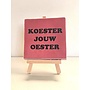 Tegel "koester jouw oester" – handgemaakt 10x10 cm