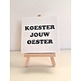 Tegel "koester jouw oester" – handgemaakt 10x10 cm