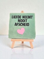 Tegel Quotes liefde neemt nooit afscheid - groen