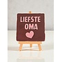 Tegel "liefste oma" – handgemaakt 10x10 cm