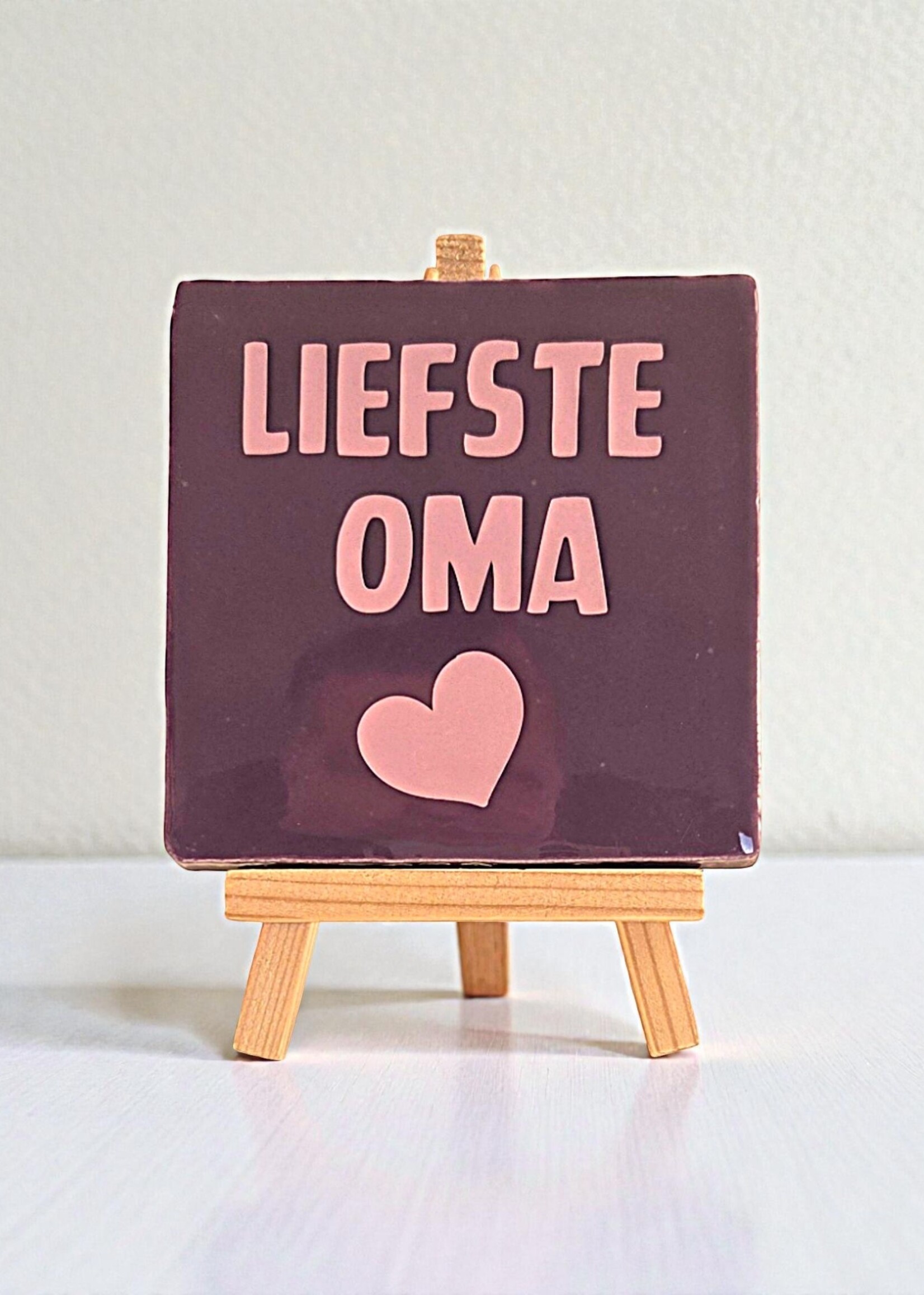 Tegel Quotes Tegel "liefste oma" – handgemaakt 10x10 cm