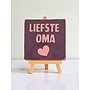 Tegel "liefste oma" – handgemaakt 10x10 cm