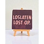 Tegel "loslaten lost op" – handgemaakt 10x10 cm
