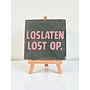 Tegel "loslaten lost op" – handgemaakt 10x10 cm