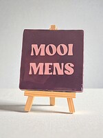 Tegel Quotes mooi mens - paars