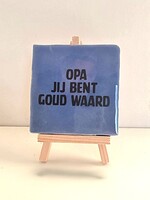 Tegel Quotes opa jij bent goud waard - blauw