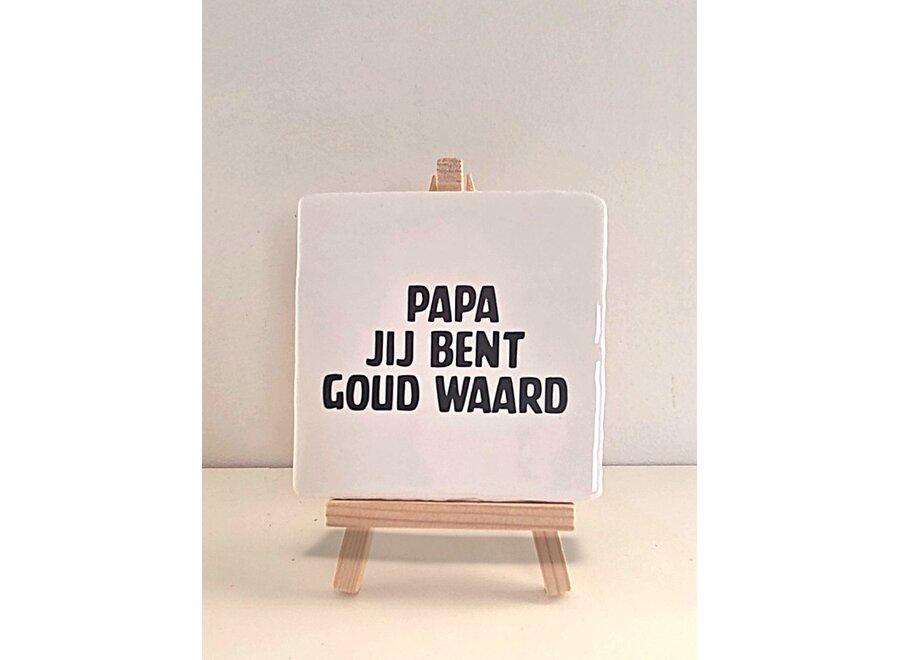 papa jij bent goud waard - wit
