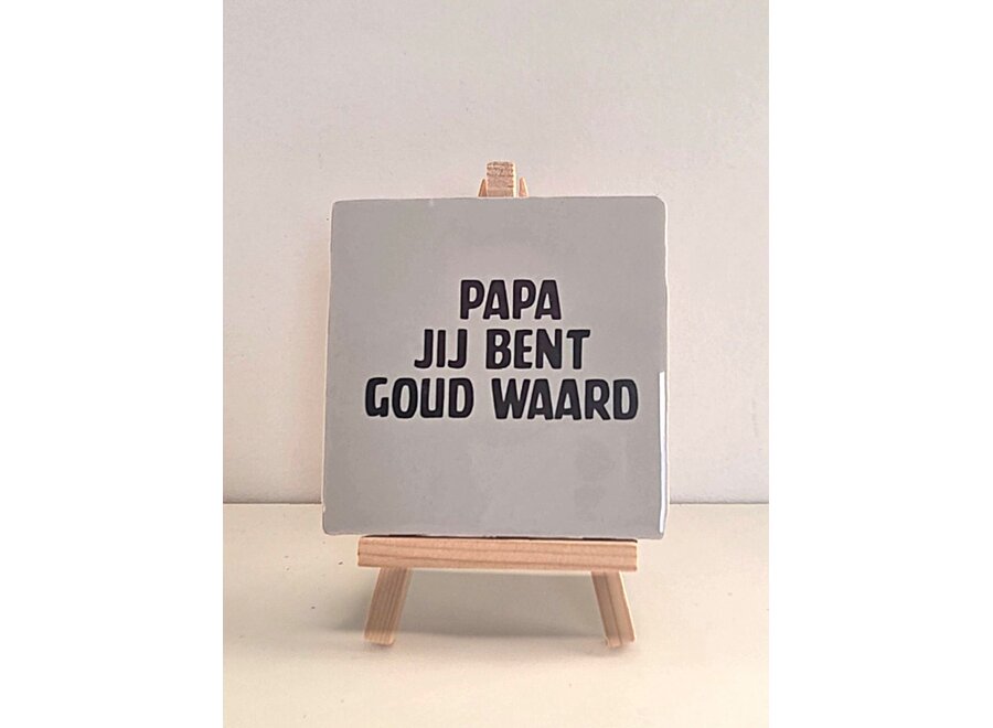 papa jij bent goud waard - grijs