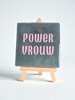 Tegel Quotes power vrouw - zeegroen