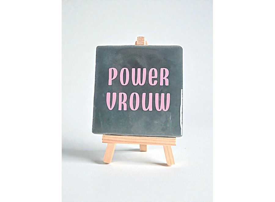 Tegel "power vrouw" – handgemaakt 10x10 cm