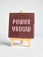 Tegel Quotes power vrouw - zeegroen - bordeaux