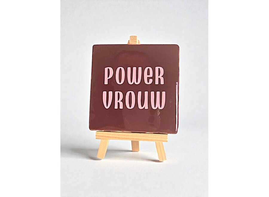 Tegel "power vrouw" – handgemaakt 10x10 cm