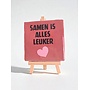 Tegel "samen is alles leuker" – handgemaakt 10x10 cm