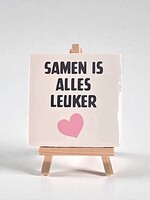 Tegel Quotes samen is alles leuker -wit
