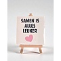 Tegel "samen is alles leuker" – handgemaakt 10x10 cm