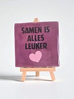 Tegel Quotes samen is alles leuker -paars