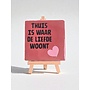 Tegel "thuis is waar de liefde woont" – handgemaakt 10x10 cm
